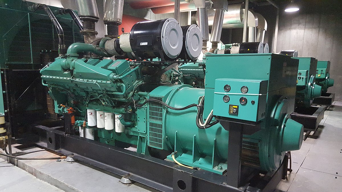 Industrial Cummins generator facility