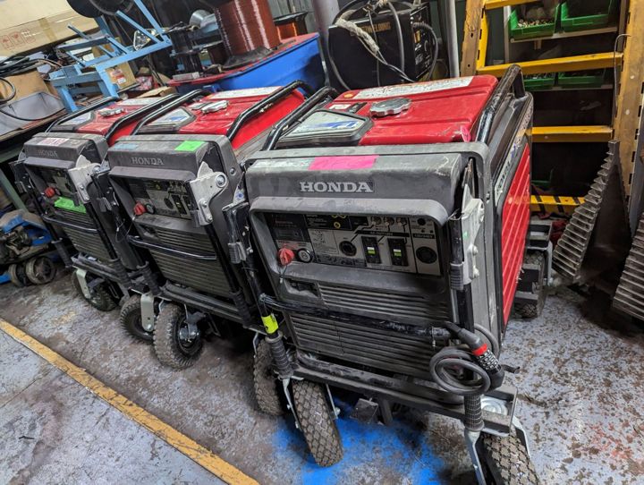Honda generators in shop
